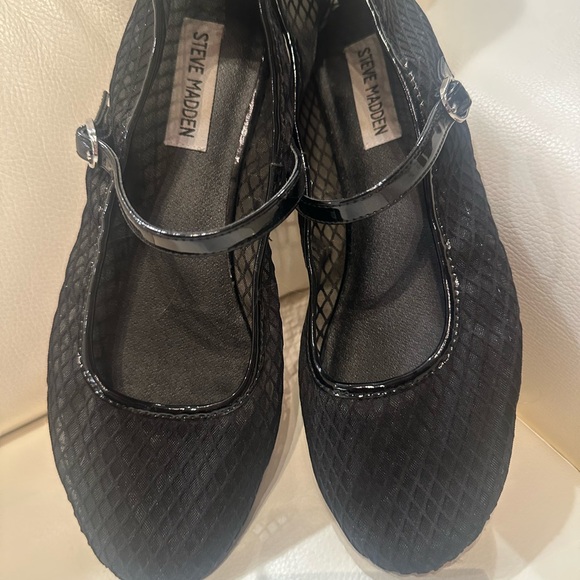 Steve Madden Black Mesh Ballet Flats - Picture 6 of 6